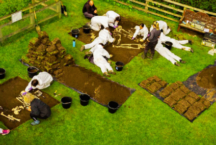 Opgravingen in Durham door de studenten van de master Forensic Archaeology and Anthropology aan de Universiteit van Durham